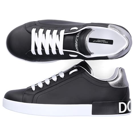 dolce gabbana portofino black|calfskin portofino sneakers.